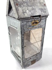画像3: 1910-20's "Galvanized Steel" Folding Candle Lantern (3)