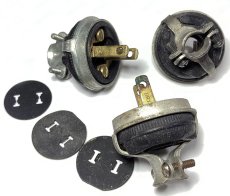 画像2: 1930-40's "Steel×Bakelite" Electric Plug  【3個セット】 (2)