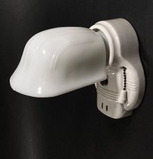 画像3: 1930-40's Art Deco Porcelain Bathroom Lamp (3)