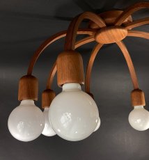 画像12: 1960-70's【DOMUS】German Wood Chandelier (12)