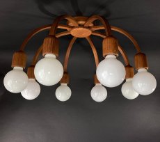 画像2: 1960-70's【DOMUS】German Wood Chandelier (2)