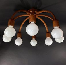 画像1: 1960-70's【DOMUS】German Wood Chandelier (1)