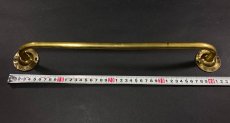 画像7: 1910-20's "Shabby" Solid Brass Towel Bar (7)