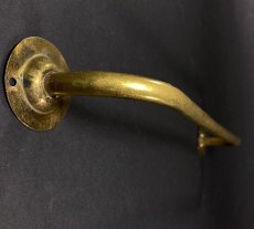 画像2: 1910-20's "Shabby" Solid Brass Towel Bar (2)