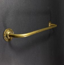 画像1: 1910-20's "Shabby" Solid Brass Towel Bar (1)