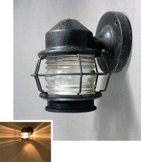 画像1: 1930's "Shabby" Caged Porch Lamp (1)