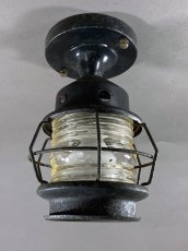 画像4: 1930-40's "Caged" Solid Copper Porch Lamp  (4)