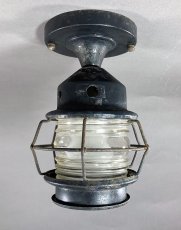 画像4: 1930-40's "Caged" Solid Copper Porch Lamp  (4)