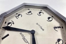 画像12: 1930's French ☆BRILLIE☆ Octagon Wall Clock  【BLACK & SILVER】 (12)