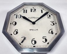 画像9: 1930's French ☆BRILLIE☆ Octagon Wall Clock  【BLACK & SILVER】 (9)