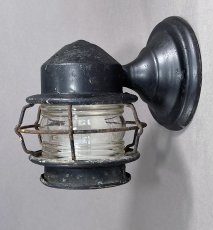 画像2: 1930's "Shabby" Caged Porch Lamp (2)