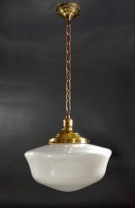 画像1:  【特大です。】 1920's Milk Glass "School House" Ceiling Light  (1)