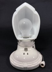 画像5: 1930-40's Art Deco Porcelain Bathroom Lamp (5)