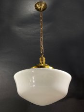 画像2:  【特大です。】 1920's Milk Glass "School House" Ceiling Light  (2)