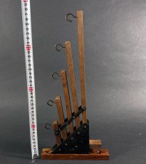画像7: 1920-30's "Holds more Hanger" Wood＆STEEL Folding Hanger (7)
