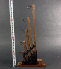 画像7: 1920-30's "Holds more Hanger" Wood＆STEEL Folding Hanger (7)