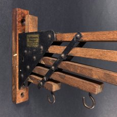 画像3: 1920-30's "Holds more Hanger" Wood＆STEEL Folding Hanger (3)