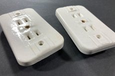 画像2: 1930's "ART DECO" Porcelain Outlet 【デッドストック2個セット】 (2)