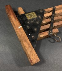 画像4: 1920-30's "Holds more Hanger" Wood＆STEEL Folding Hanger (4)