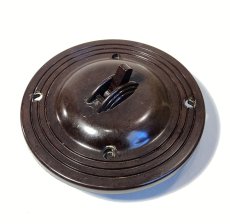 画像2: 1920-30's ☆ Art Deco ☆  “ROUND” Bakelite Switch (2)