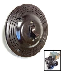 画像1: 1930's ☆ Art Deco ☆  【General Electric】“ROUND” Bakelite Switch  【6個セット】 (1)