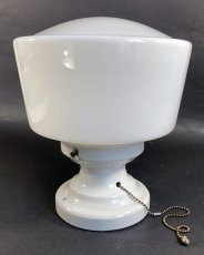 画像3:  1920's【Milk Glass＆Prcelain】School House Ceiling Light  (3)