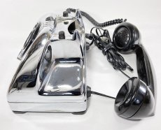 画像8: - 実働品 - （ひかり電話可） Early 1950's U.S.ARMY Chromed Telephone 【BLACK × SILVER】 (8)