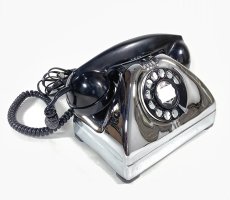 画像11: - 実働品 - （ひかり電話可） Early 1950's U.S.ARMY Chromed Telephone 【BLACK × SILVER】 (11)