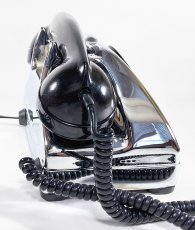 画像10: - 実働品 - （ひかり電話可） Early 1950's U.S.ARMY Chromed Telephone 【BLACK × SILVER】 (10)