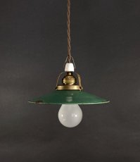 画像1: 1920's Germany "Enamel Shade" Mini Pendant Lamp (1)