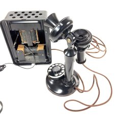 画像14: - 実働品 -  “Fully Restored”  1920's ☆Western Electric☆ - 50AL -   Candlestick Telephone with Ringer Box (14)