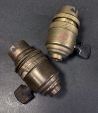 画像2: 1930-40's 2-set【B22】Brass Lamp Socket (2)