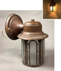 画像1: 1940-early 1950's  Copper Porch Lamp (1)