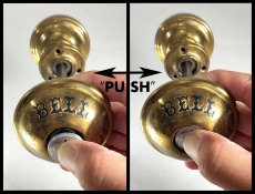 画像6: ☆BELL☆PUSH☆  1900's "COMBINATION"  Door Knob ＆ BELL (6)