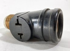 画像2: 1920-30’s Bakelite Socket Adapter w/ Outlets (2)