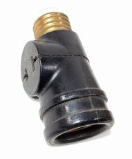 画像1: 【処分品】 1920-30’s Bakelite Socket Adapter w/ Outlets (1)