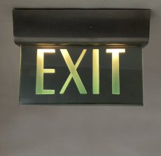 画像2: ☆Very!! Art Deco☆  1930's "EXIT" Light Sign (2)