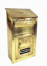 画像6: -＊Polished＊-  1920-30's "CORBIN LOCK CO."  Brass Wall Mount Mail Box (6)