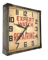 画像2: 1930-40's Advertising Wall Clock ★EXPERT WATCH REPAIRING★ (2)