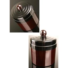 画像2: 1930's Art Deco Bakelite Container 【Black×Dark Burgundy】 (2)