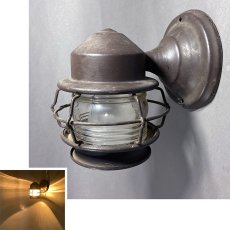 画像1: 1930-40's "Shabby" Caged Porch Lamp (1)