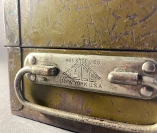 画像4: ★Art Steel Co. NEW YORK★  1930's Steel Cash Box with Key (4)