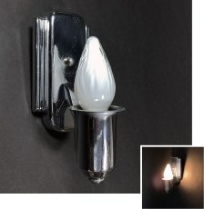 画像1: 1930's Chrome Candle Lamp  (1)