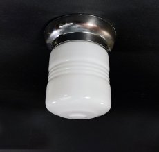 画像2:  1930-40's Milk Glass "Art Deco" Ceiling Light  (2)