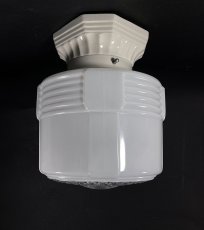 画像5:  1930-40's "Art Deco" Porcelain Ceiling Light  (5)