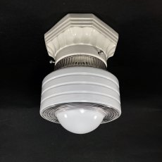 画像1:  1930-40's "Art Deco" Porcelain Ceiling Light  (1)