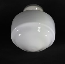 画像2:  1920's【Milk Glass＆Prcelain】School House Ceiling Light  (2)