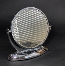 画像2: 1930-40's Art Deco  【The ACME Speciality Mfg. Co】  Chromed Vanity Mirror (2)