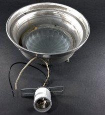 画像9: 1930-40's  ☆Machine Age☆  Aluminum & Glass Light (9)