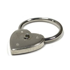 画像3:  1940's  ♡Heart Shaped♡ Advertising Key Ring  (3)